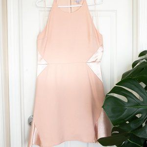 1.State High Neck Fit and Flare Dress